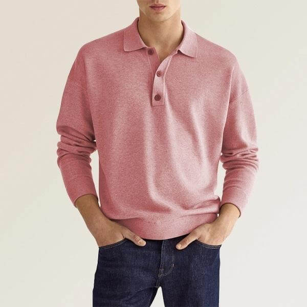 🍂Men's Spring And Autumn Fashion Casual Loose Lapel Long Sleeve Polo Shirt