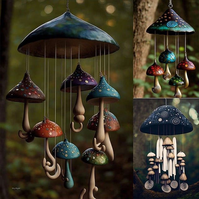 🔥Mushroom Campanula Handmade  Art