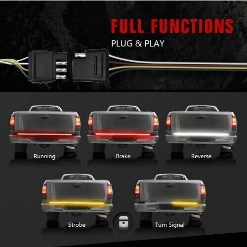 LED tailgate lights, turn signals and driving and reversing lights.