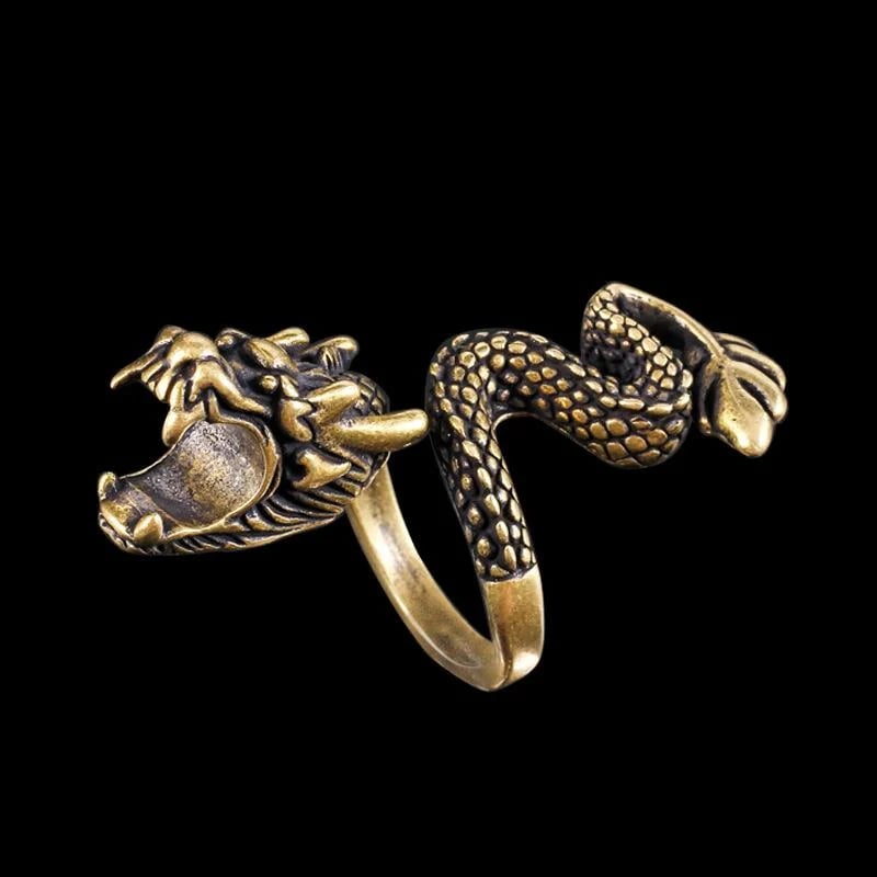 🔥BUY 1 GET 1 FREE - Vintage Punk Dragon Animal Wrap Ring