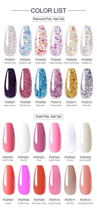 Luxury Crystal Nail Extension Gel Set