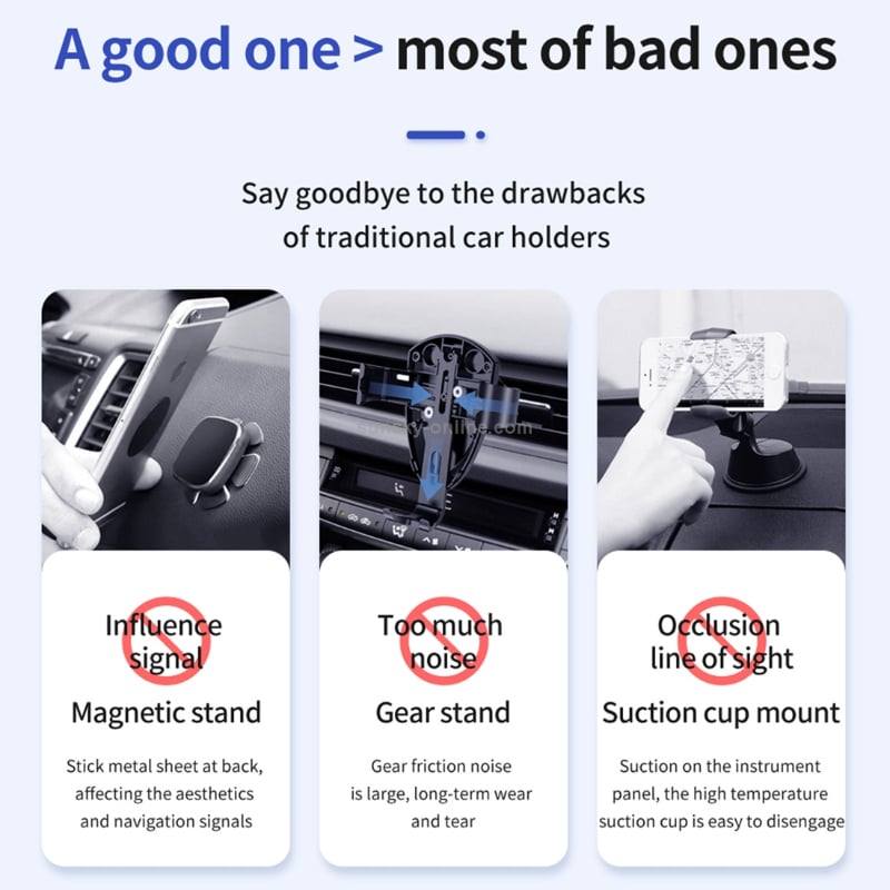 🔥2023 Upgraded Air Vent Clip Car Phone Holder Mount