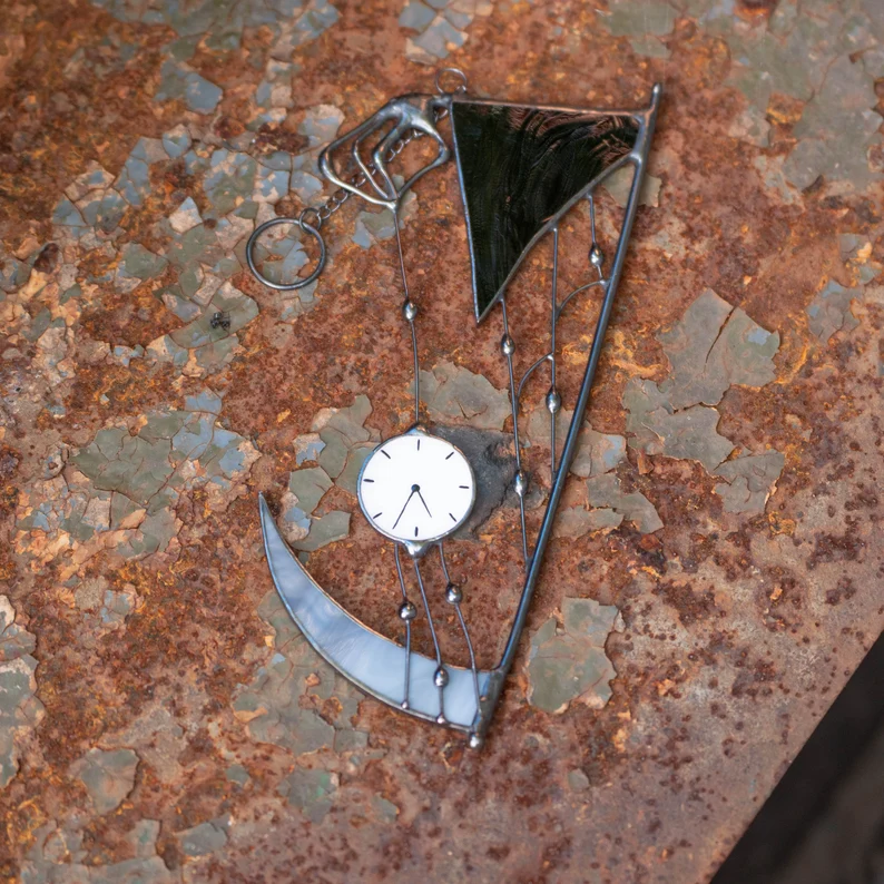 🎃Grim Reaper Stained Glass Suncatcher💀