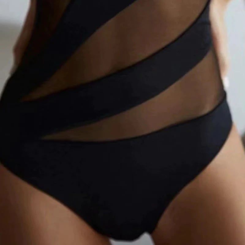 Sexy one-piece mesh swimwear