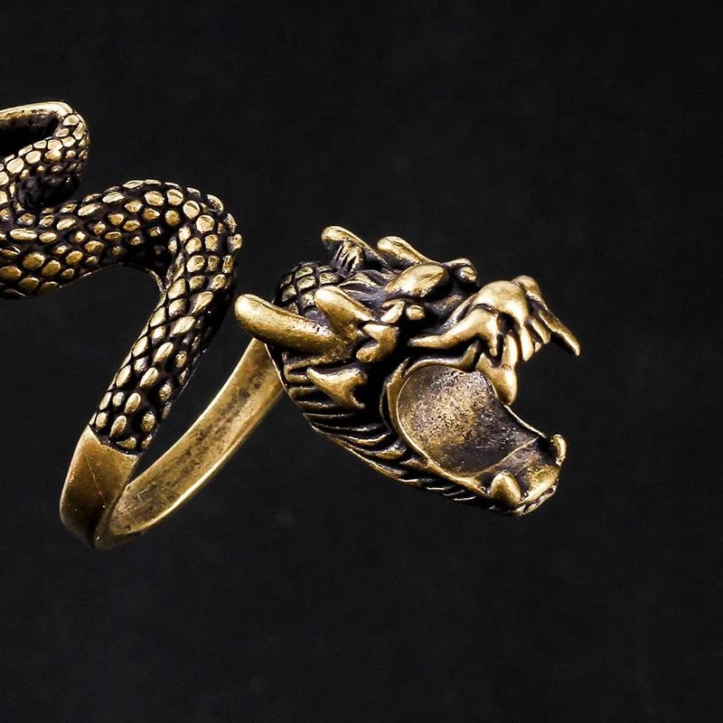 🔥BUY 1 GET 1 FREE - Vintage Punk Dragon Animal Wrap Ring