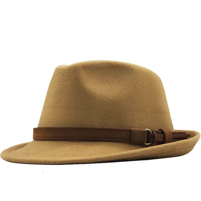 Gentleman Leather Buckle Hat