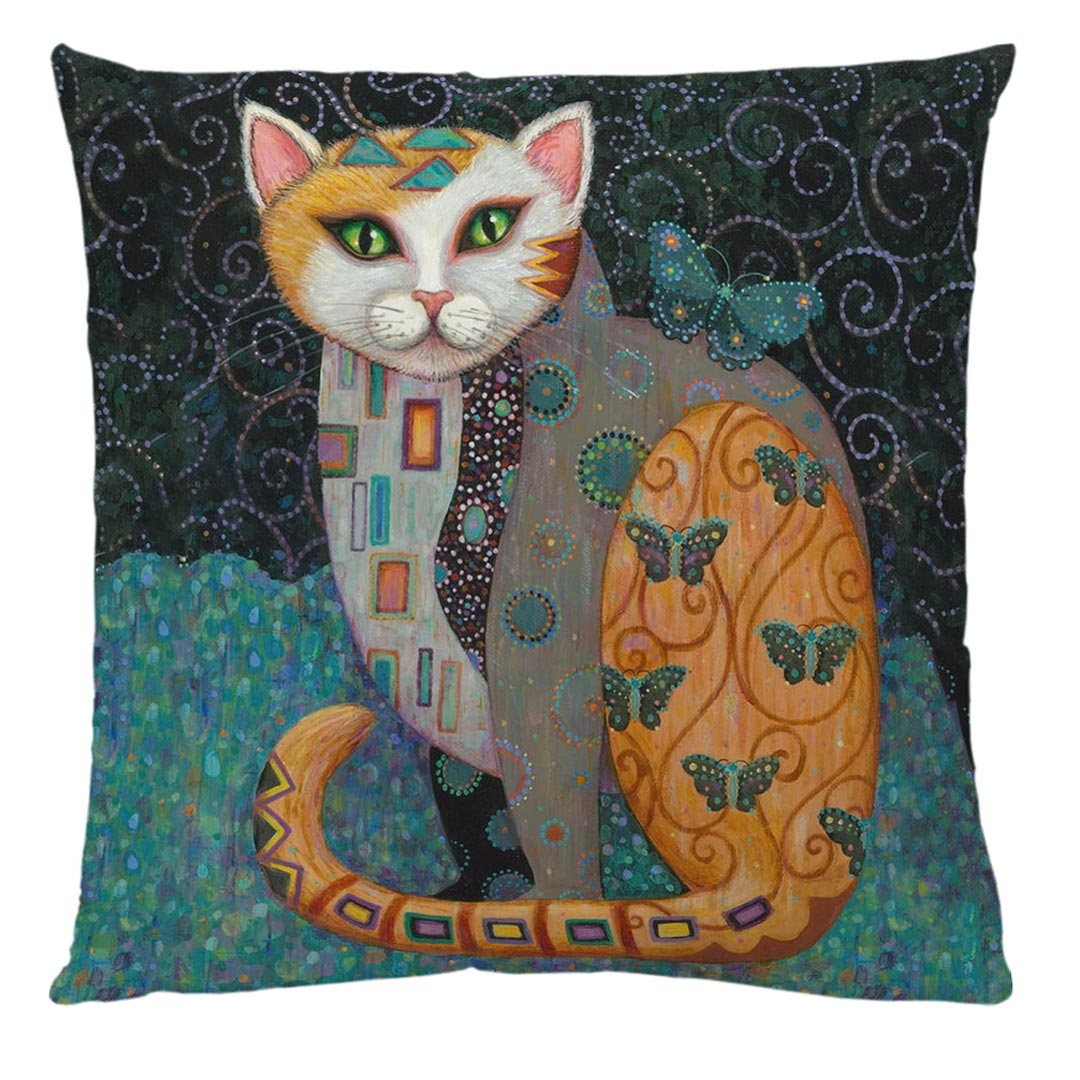 Gustav Klimt Cats Art Pillowcases