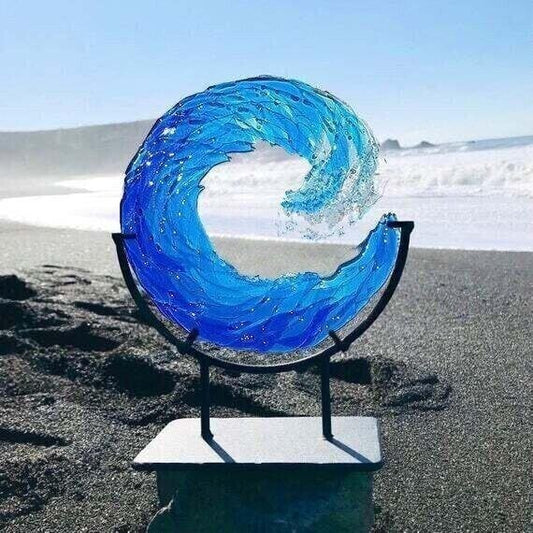 🌊Flash Sale 49% OFF - Ocean Wave Fused Resin Sculpture