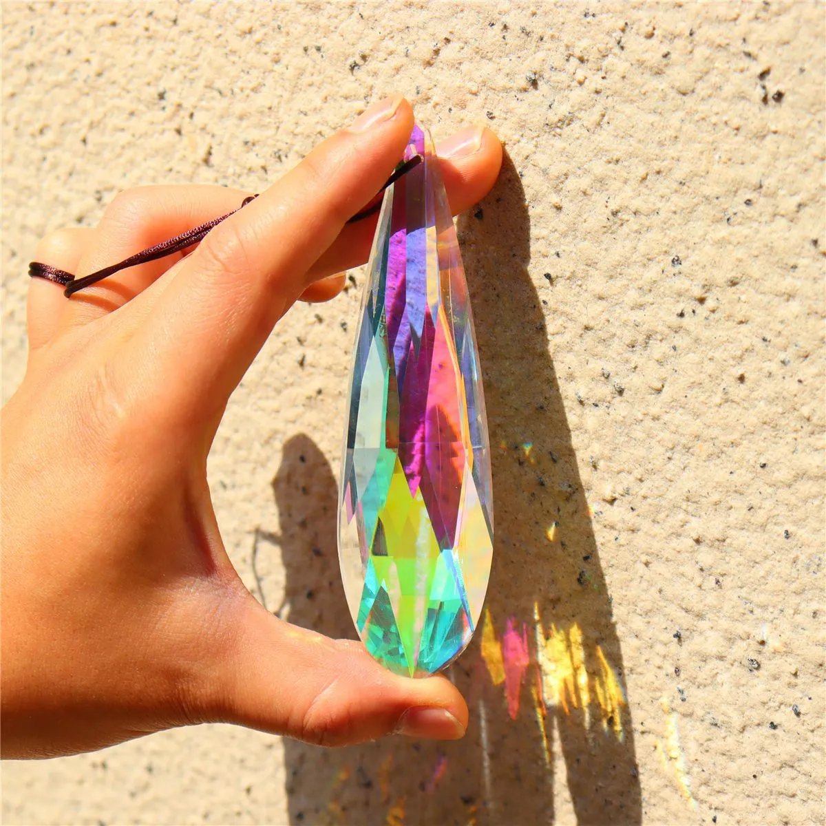 Large Hanging Crystal Prism Suncatcher