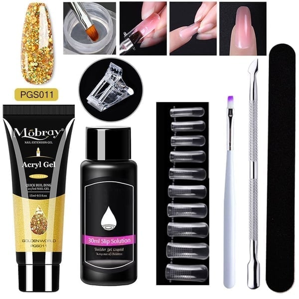 Luxury Crystal Nail Extension Gel Set