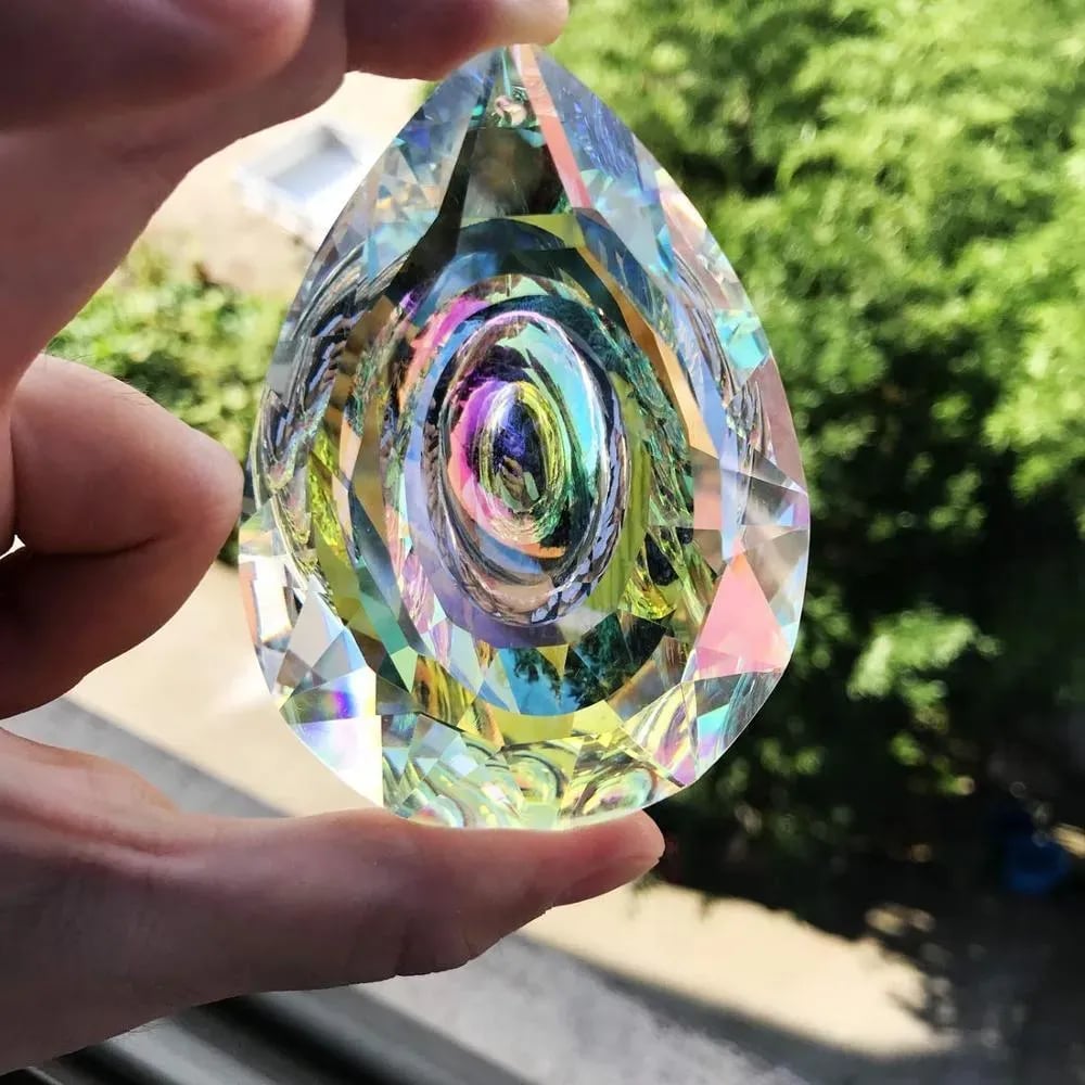 Large Hanging Crystal Prism Suncatcher