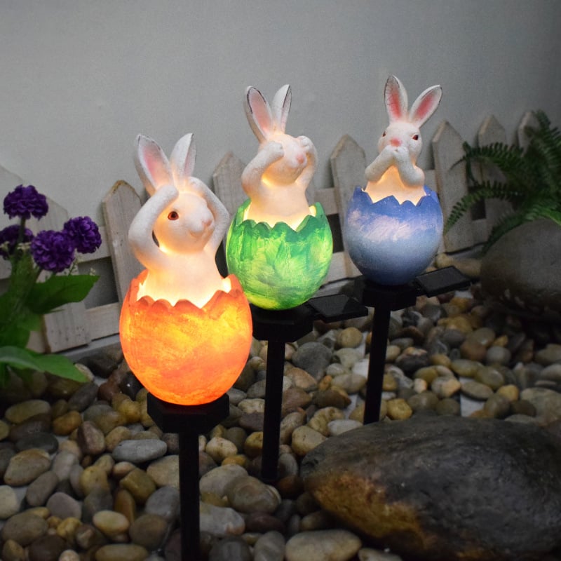 Easter Broken Shell Rabbit Lawn Light🐰