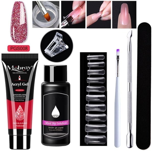 Luxury Crystal Nail Extension Gel Set
