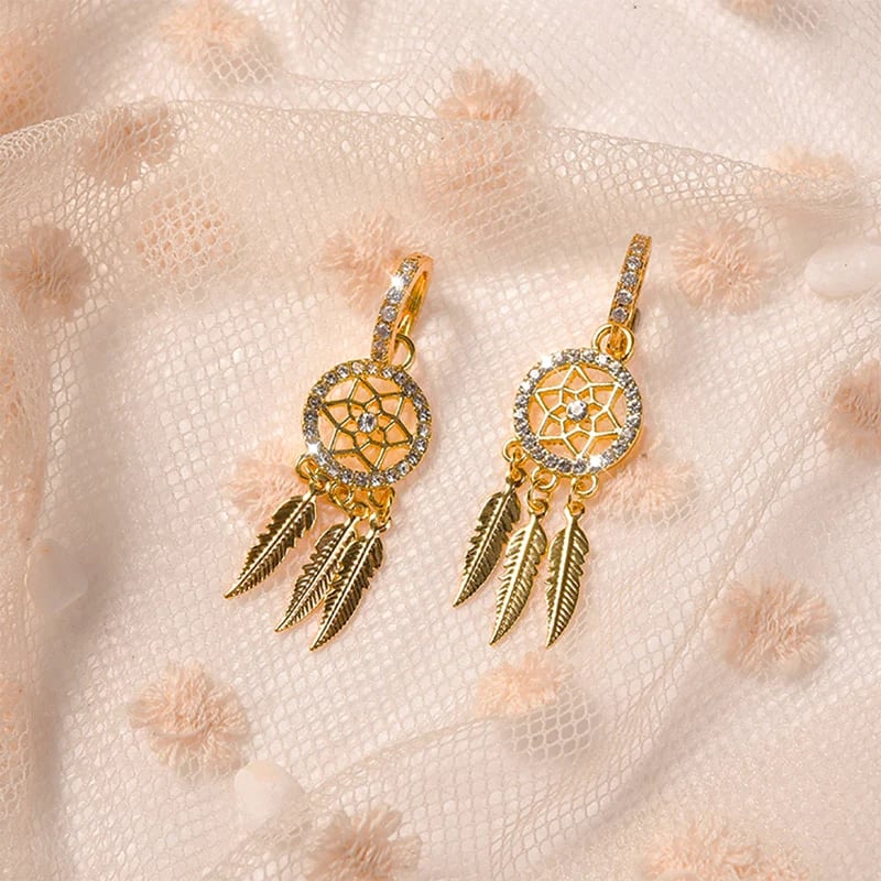 🎁2023-Christmas Hot Sale🎁Dreamcatcher Golden Earrings