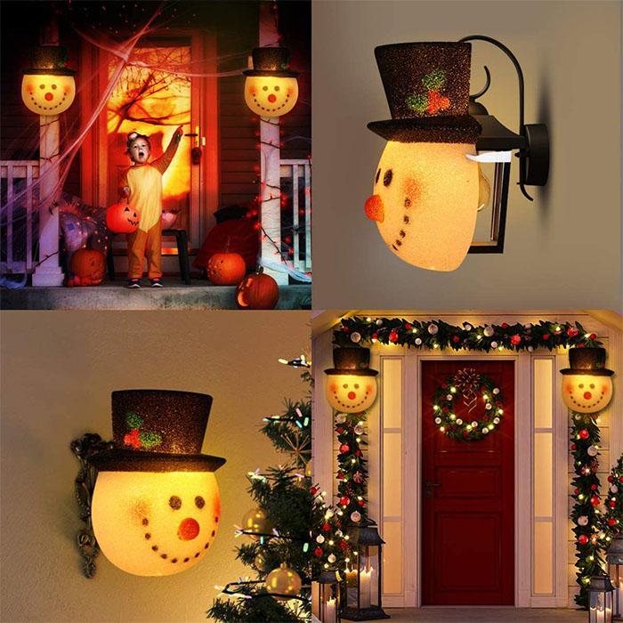Snowman Porch Light Cover