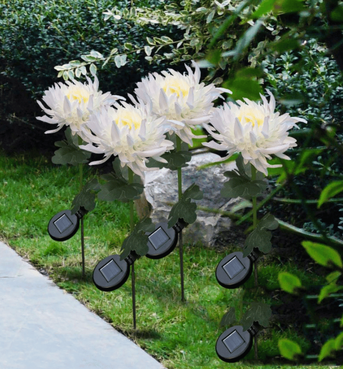 🎁 - SPRING ARTIFICIAL Chrysanthemum SOLAR GARDEN STAKE LED