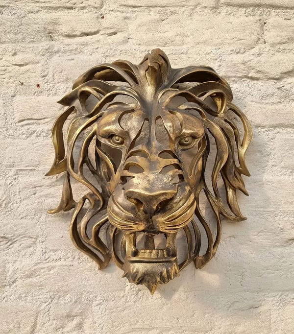 RARE FIND LARGE LION HEAD WALL MOUNTED ART SCULPTURE🎁