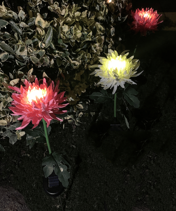 🎁 - SPRING ARTIFICIAL Chrysanthemum SOLAR GARDEN STAKE LED