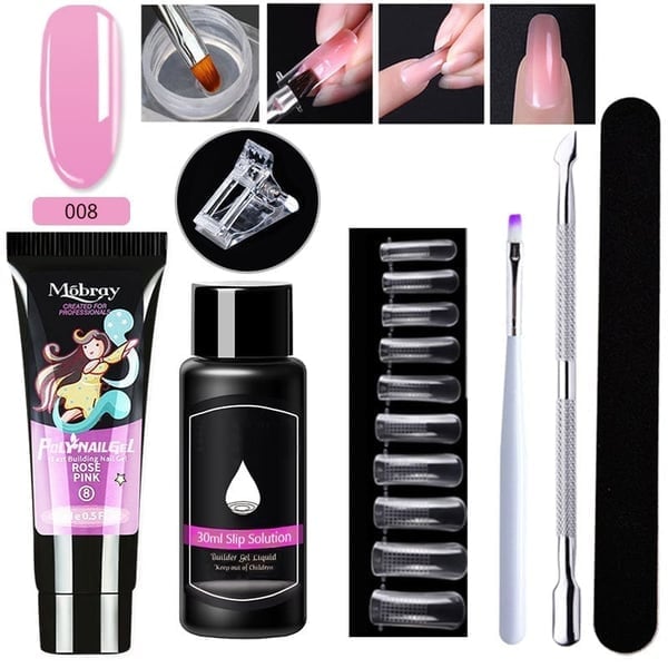 Luxury Crystal Nail Extension Gel Set