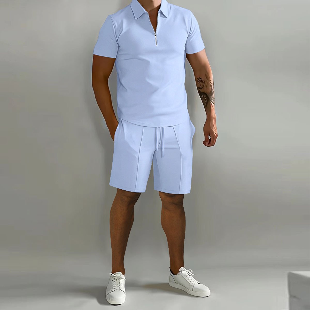 🔥NEW UPGRADE🔥Men's Casual Polo Shirt and Shorts Set