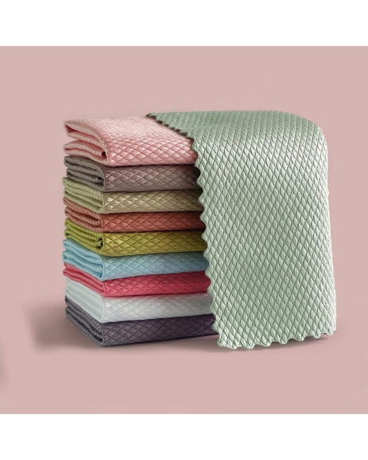 Streak Free Miracle Cleaning Cloths Reusable Fine Fiber Kitchen Glass Cloth Without Leaving Traces
