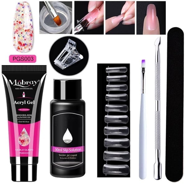 Luxury Crystal Nail Extension Gel Set
