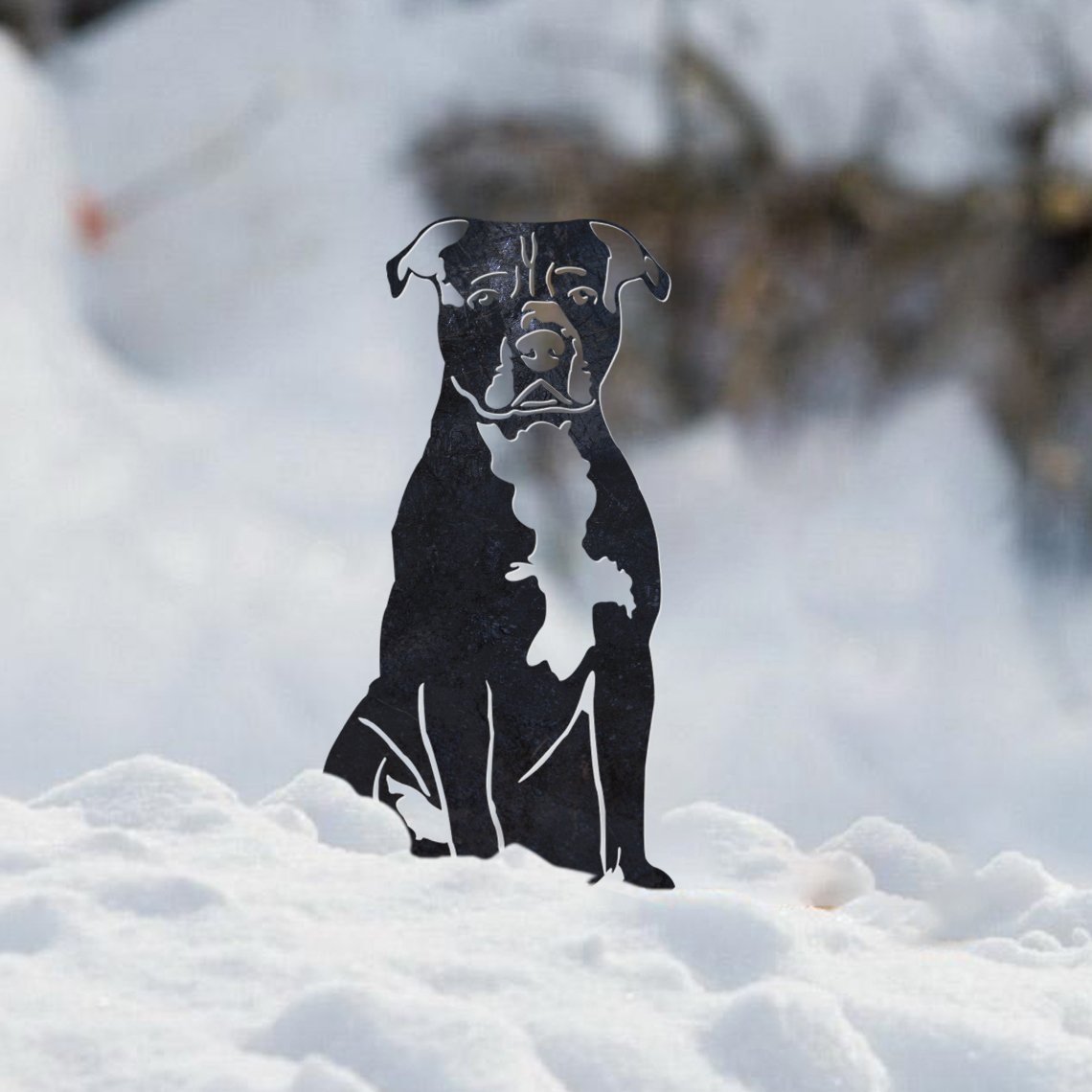 Staffordshire Bull Terrier Metal Silhouette