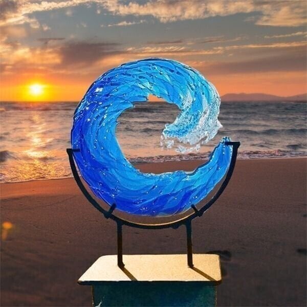🌊Flash Sale 49% OFF - Ocean Wave Fused Resin Sculpture