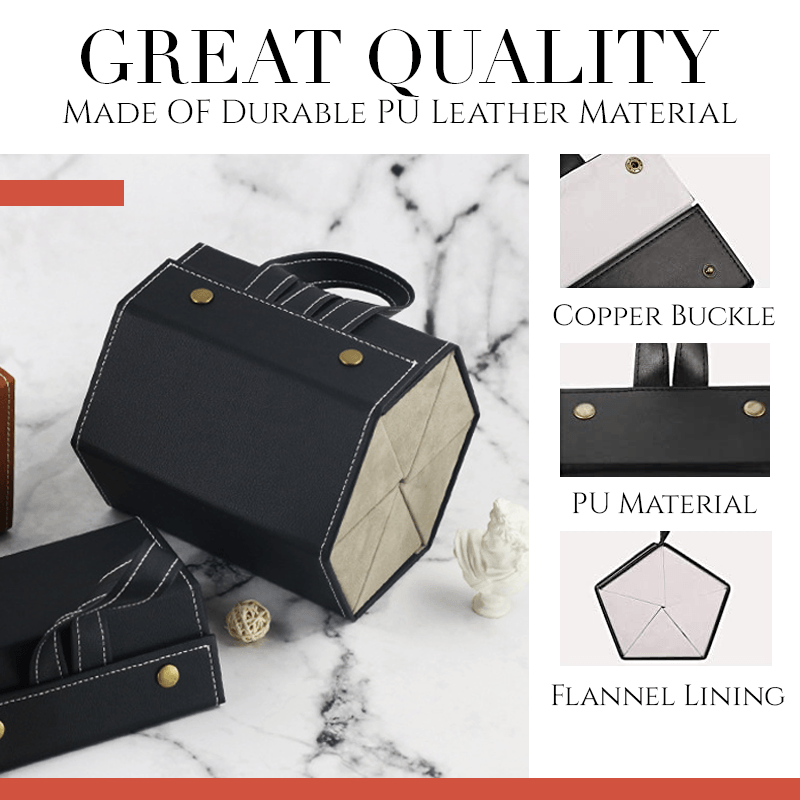 Leather Multiple Foldable Eyeglasses Storage Box