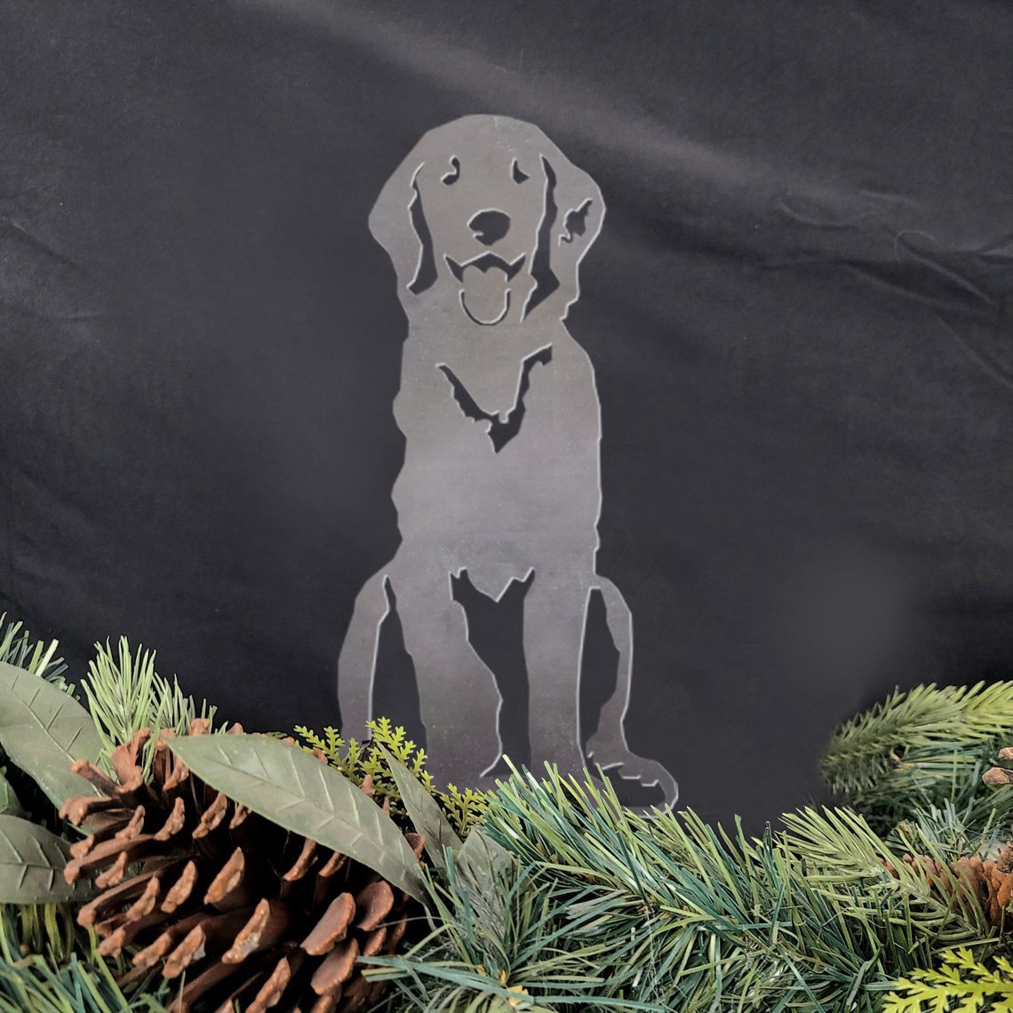 Flat Coated Retriever Metal Silhouette