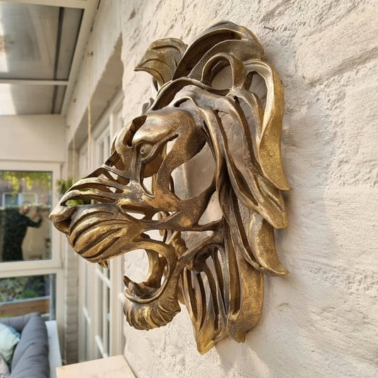 RARE FIND LARGE LION HEAD WALL MOUNTED ART SCULPTURE🎁