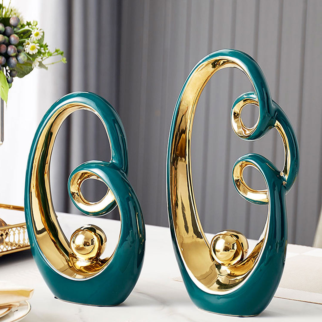 Modern Abstract Art Ceramic Statue