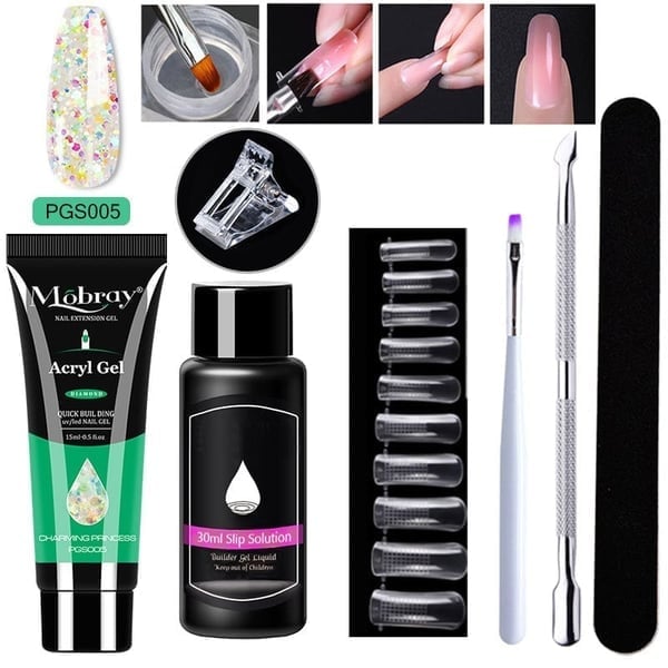 Luxury Crystal Nail Extension Gel Set