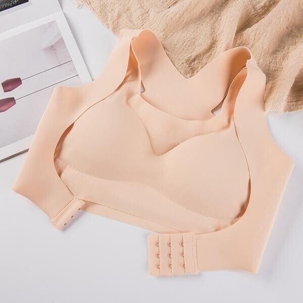 2PCS Unwired Front Buckle Push Up Adjustable Seamless Tank Bra