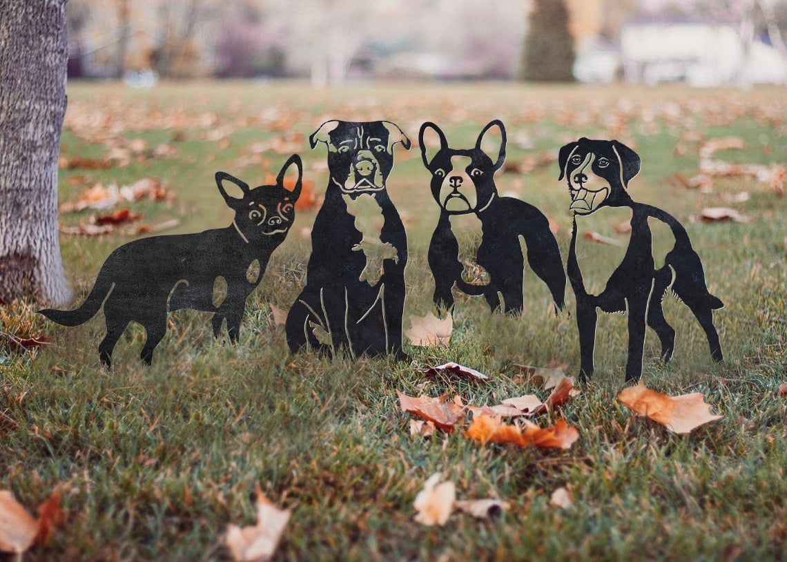 Staffordshire Bull Terrier Metal Silhouette