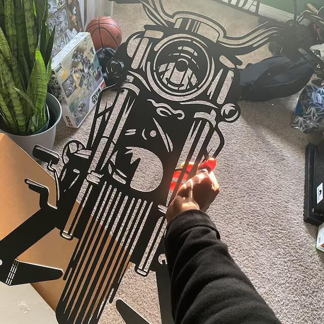 Motorcycle crash helmet holder, a great gift for cyclists