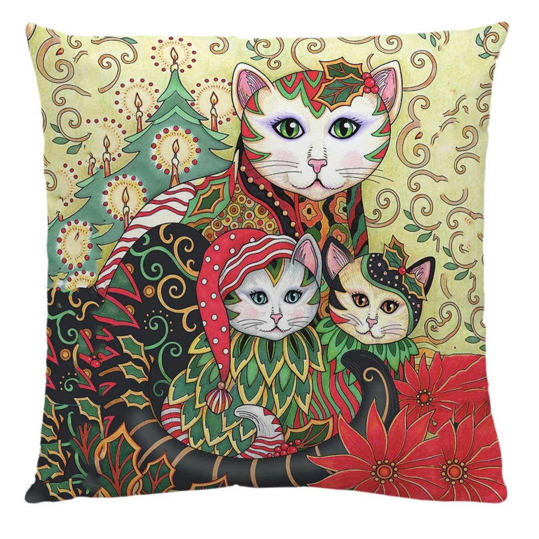 Gustav Klimt Cats Art Pillowcases