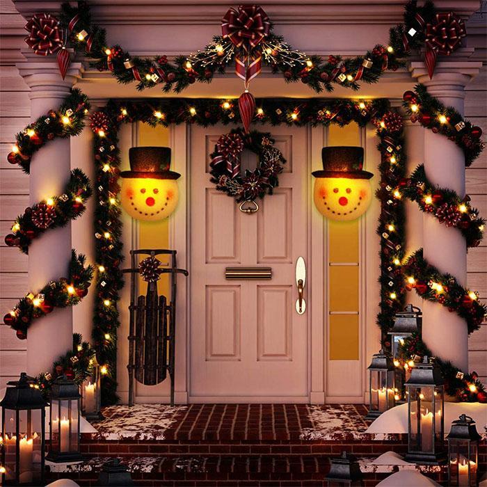 Snowman Porch Light Cover