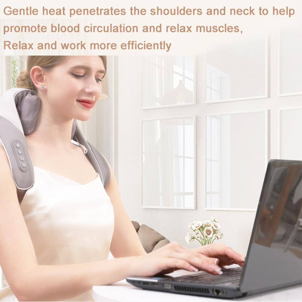 🌹2023 Summer Hot Sale-Neck & Shoulder Massager with Heat