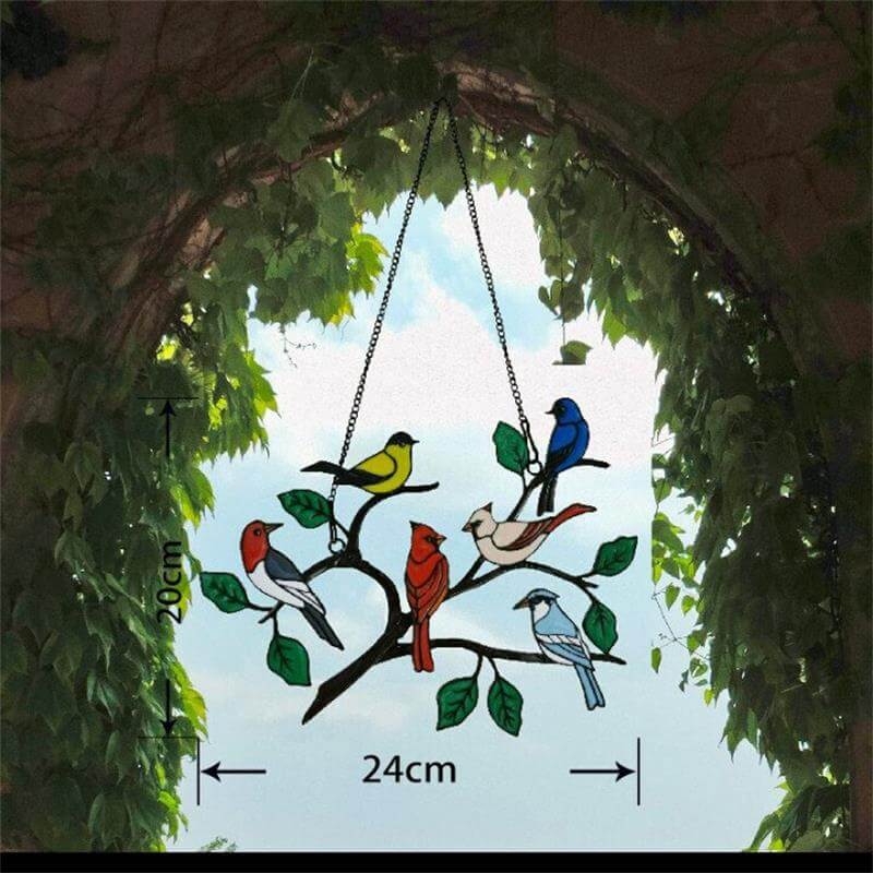 Mother's Day DealsThe Best Gift-Birds Stained  Window  Panel Hangings