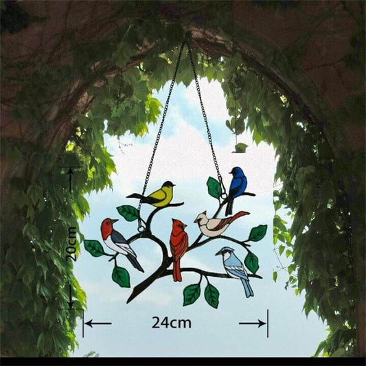 Mother's Day DealsThe Best Gift-Birds Stained  Window  Panel Hangings