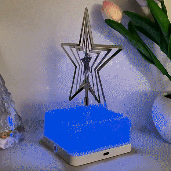 🎄LED 3D Rotating Ambient Night Light 16 Colors💟