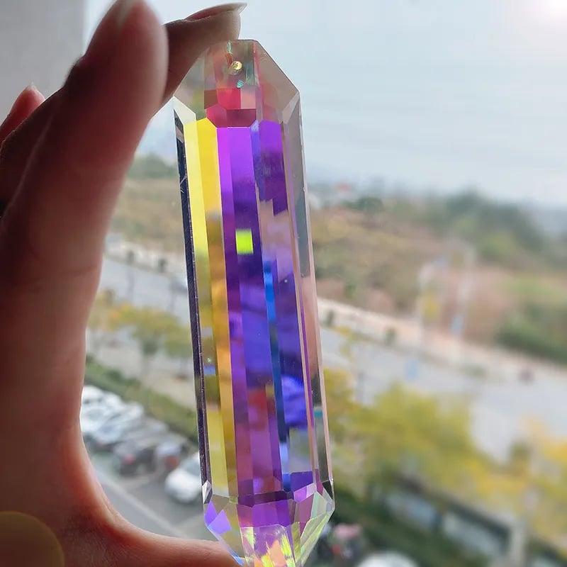 Large Hanging Crystal Prism Suncatcher