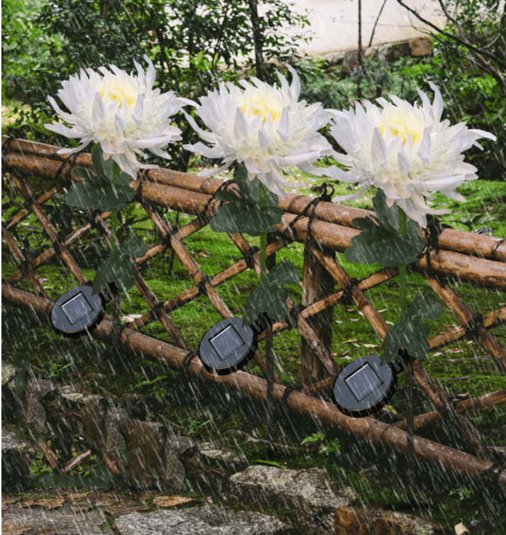 🎁 - SPRING ARTIFICIAL Chrysanthemum SOLAR GARDEN STAKE LED