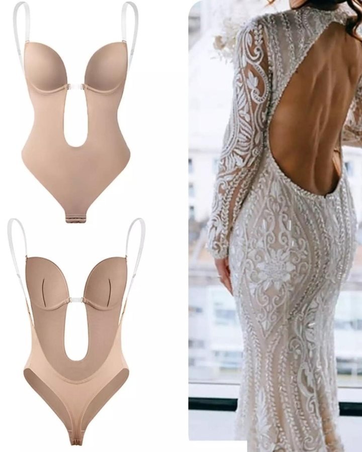 Plunge Backless Body Shaper Bra