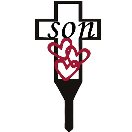 💖Cemetery Memorial Cross Stake for family member