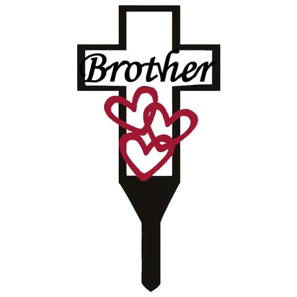 💖Cemetery Memorial Cross Stake for family member