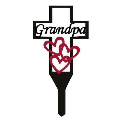 💖Cemetery Memorial Cross Stake for family member