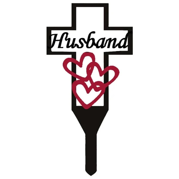 💖Cemetery Memorial Cross Stake for family member