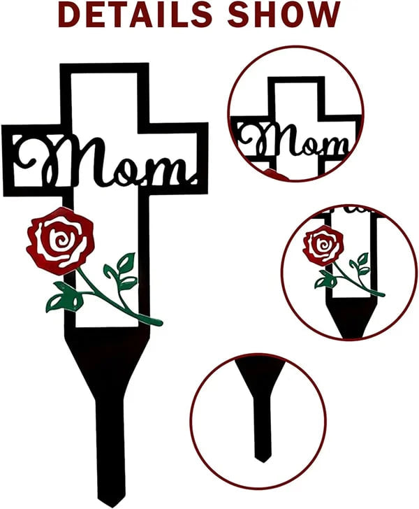 💖Cemetery Memorial Cross Stake for family member